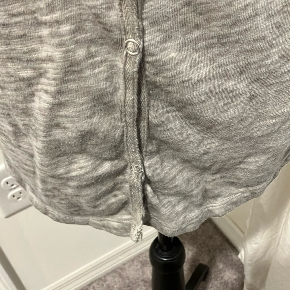 Free People Gray Asymmetrical Embellished Tank Top - Picture 6 of 8
